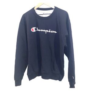 Navy Blue Champion Crew Neck Size L